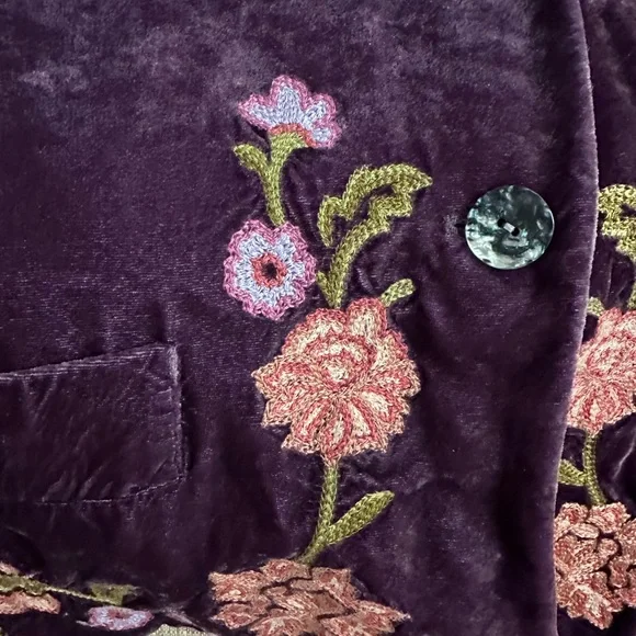 J Jill velvet purple shirt/jacket L - Picture 5 of 5